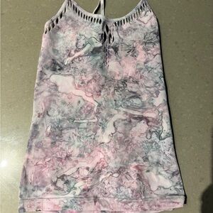 CARBON38 Pink and Gray Marble Tank Top women’s size XS/S